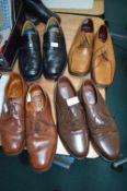 4x Pairs of Men’s Leather Shoes Size: 8-9