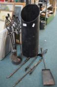 Coal Scuttle & Companion Set