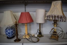 5x Assorted Table Lamps plus Lampshades