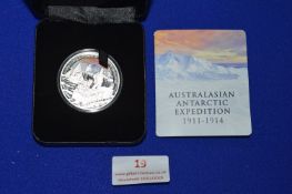 Australian Antarctic Expedition Commemorative Fine Silver Proof $5 Coin 2014 ~25g