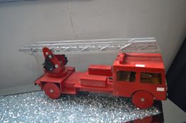 Wooden Painted Toy Fire Engine