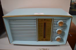 1957 Pilot Little Maestro Blue Bakelite Valve Radio