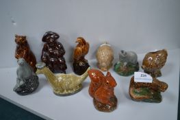 10x Beswick Beneagles Scotch Whisky Animal Miniatures (all full)