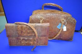 2x Crocodile Skin Bags (both require restoration)