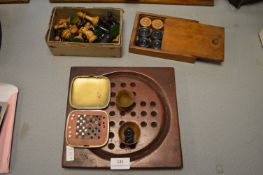 Vintage Games Including Boxwood Chess Set, Solitaire, Draughts, etc.