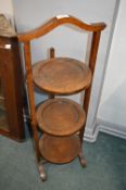 1930’s Oak Folding Cake Stand