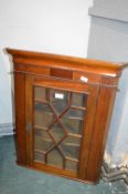 Small Mahogany Astral Glazed Corner Cabinet