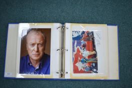 Album of Autographed Photographs and Cutting Including Stage, TV, and Music