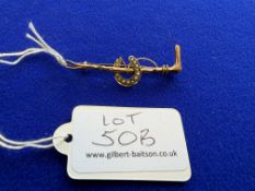 9ct Gold Bar Brooch with Horseshoe Design ~1.9g gross