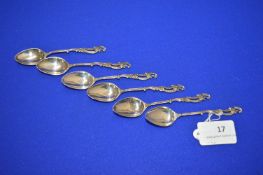 Set of Six Hallmarked Silver Teaspoons - Birmingham 1899, ~58g total