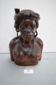 Ethnic Wooden Carved Bust