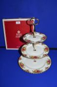 Royal Albert Country Roses Pattern Cake Stand