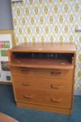 1970’s Retro Teak Bureau with Storage Drawers