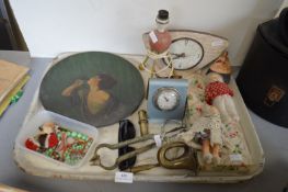 Vintage Collectibles Including Dolls, Costume Jewellery, and a Windsor & Newton Painted Plaque