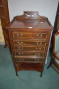 Edwardian Inlaid Mahogany Music Cabinet