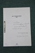 TV Screenplay for Auf Wiedersehen Pet, Fourth Draft, 2001, Signed by Tim Healey