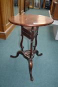 Victorian Mahogany Oval Tripod Table with Two Drawers