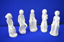 5x Spode Child Figures by Pauline Shaw