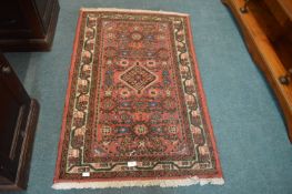 Small Woven Red Rug 4ft x 30”
