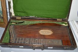 Bavarian Cither by Johann Suitner Germany 1881 in Original Case
