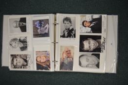 Album of Signed Photographs Including Actors, Musicians, etc.