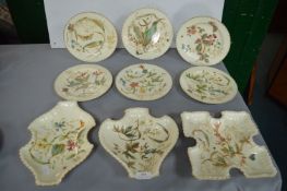 Victorian Hand Painted Plates and Dishes by Harrow