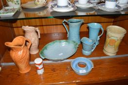 1930’s Pottery Vases and Bowl by Shorter, etc.