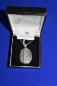 Hallmarked Silver Heavy Chain & Locket - Birmingham 1977, ~28g