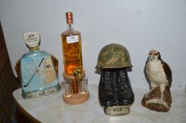 4x Vintage Spirits Decanters Including 2x Scotch, and 2x Bourbon (all full, and sealed)