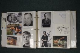 Album of Signed Photographs Including Actors, Musicians, etc.