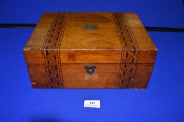 Small Writing Slope with Parquetry Inlay (some restoration required)