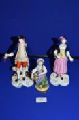 2x Spode Chelsea Figures plus One Other