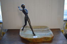 1930’s Bronze Nude Figurine on Marble Base