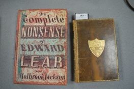 Leather Bound Volume The Poetical Works of Tennison, plus The Complete Nonsense of Edward Leer