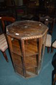 Octagonal Glazed Pine Display Case