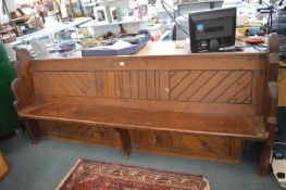 Pitch Pine Church Pew 233x50cm x 100cm high