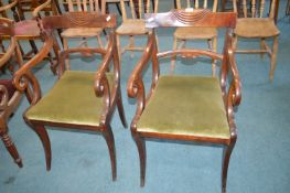 Pair of Colonial mahogany Armchair