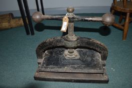 Victorian Cast Iron Book Press by William Brown of London