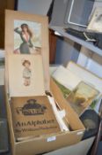 Vintage Prints Including Advertising, Watercolours, and a Lucy Atwell