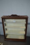 Small Mahogany Framed Collectors Display Case