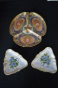 Noritake Gilded Serving Dish, plus 2x Spode Stafford Flower Dishes