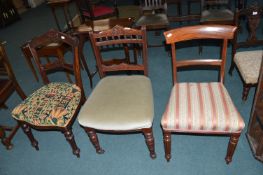 3x Assorted Mahogany Dining Chairs