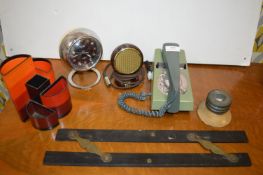 Retro Telephone, Pencil Pot, Clock, etc.