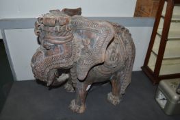 Large Terracotta Indian Elephant Figure
