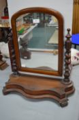 Victorian Mahogany Dressing Table Mirror with Barley Twist Supports