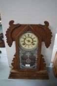 Oak Cased Mantel Clock Worthy Ansonia Clock Company New York