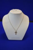 9ct Gold Crucifix & Chain, ~2.7g