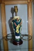 Moorcroft Table Lamp with Water Lillies & Rushes Design