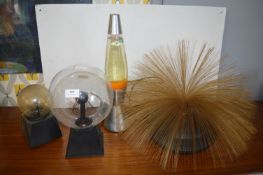 4x 1970’s Retro Lamps Including a Lava Lamp