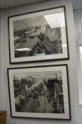 2x Donald Innes Hull Framed Photographs of Hessle Road and Hull Docks